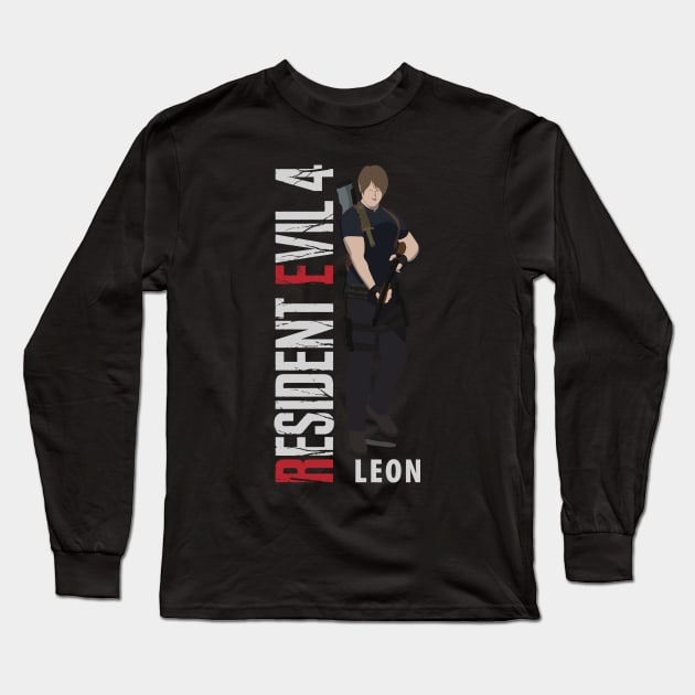 Resident Evil 4 Leon Long Sleeve T-Shirt by Rendigart